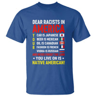 Dear Racists In America Land You Live On Is Native American T Shirt Anti Racism Social Justice