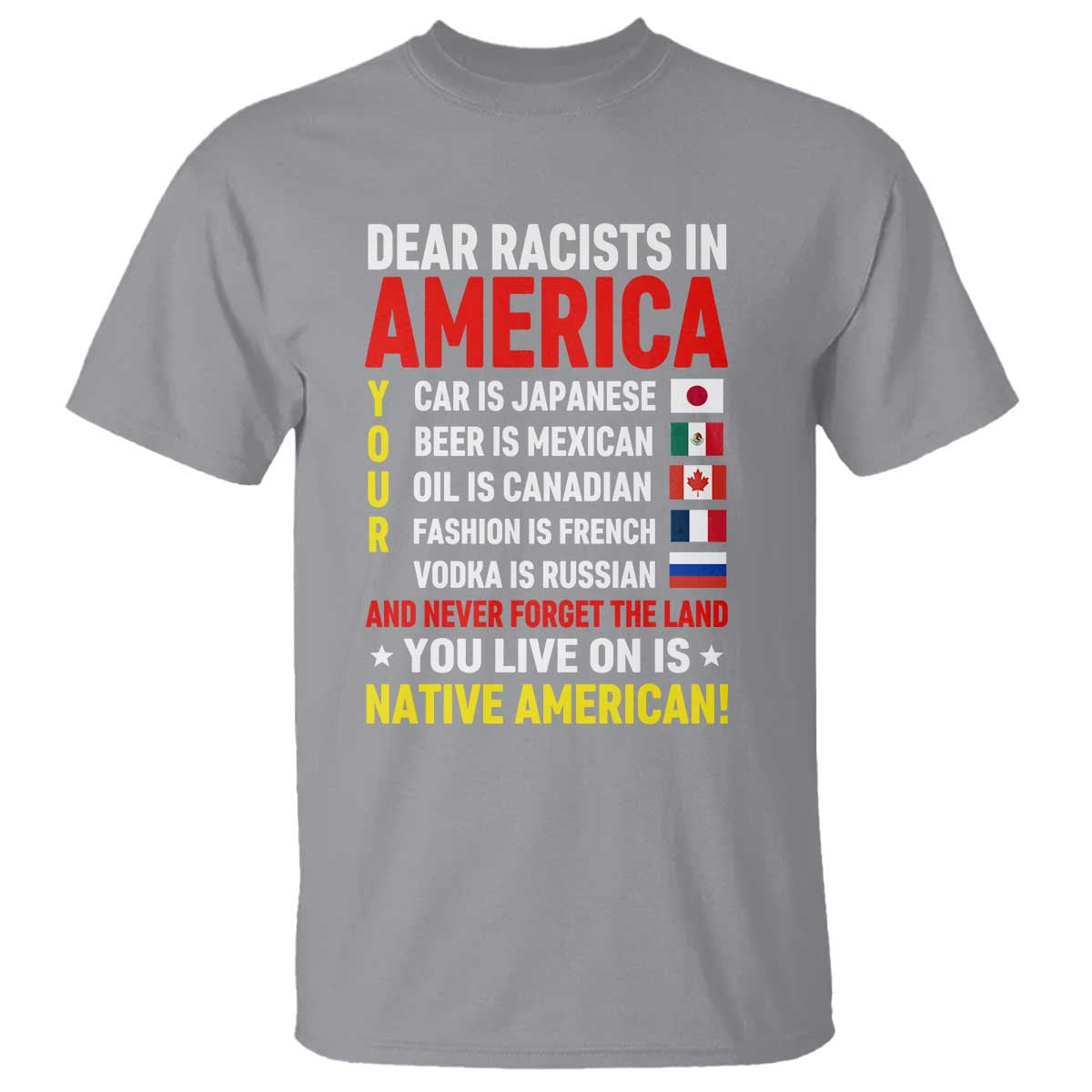 Dear Racists In America Land You Live On Is Native American T Shirt Anti Racism Social Justice