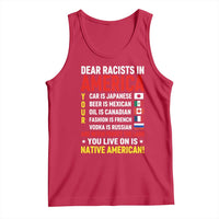 Dear Racists In America Land You Live On Is Native American Tank Top Anti Racism Social Justice