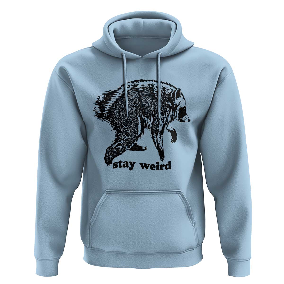 Stay Weird Jimothy the Raccoon Vintage Woodcut Style Graphic Hoodie Funny Seattle Trash Panda Meme