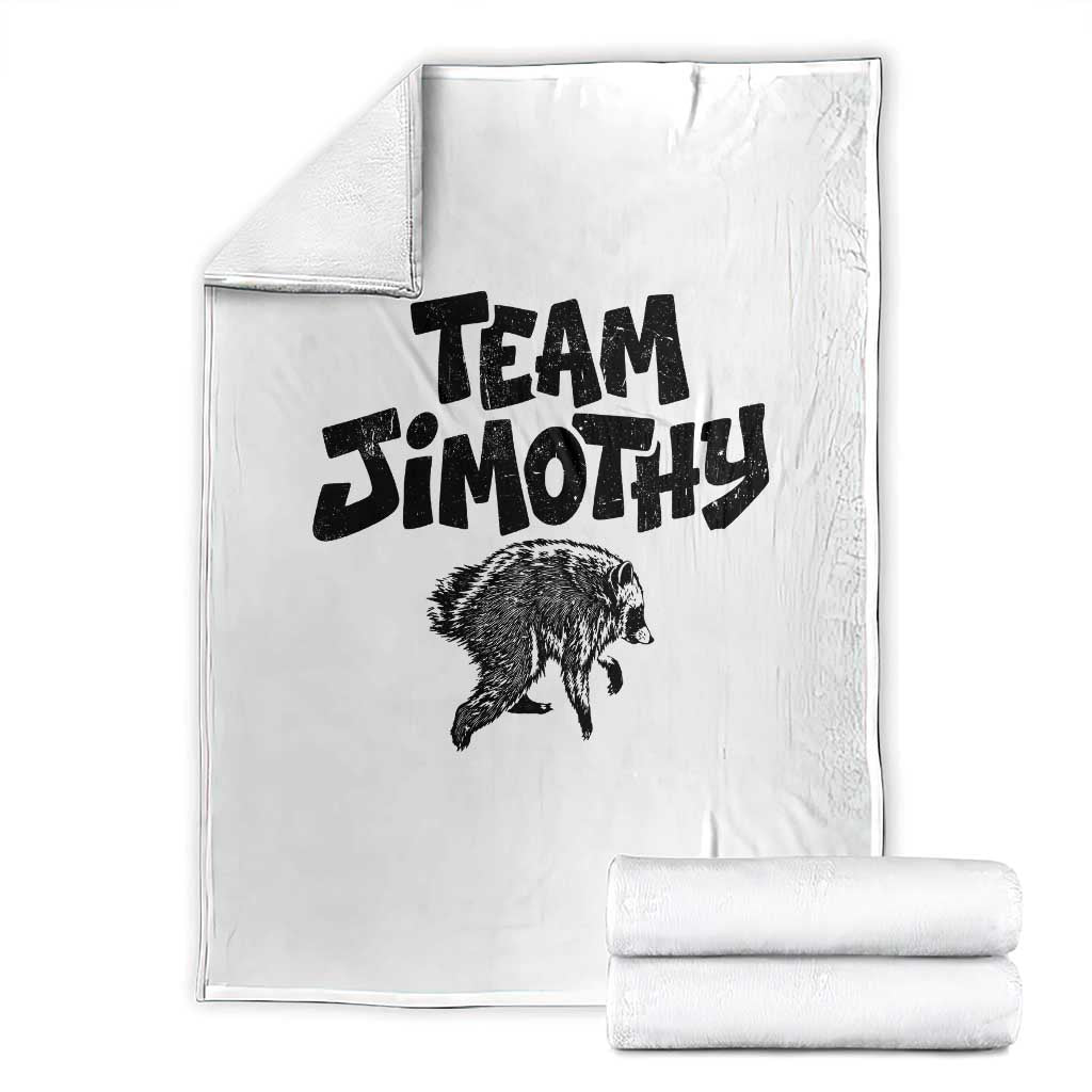 Vintage Team Jimothy the Raccoon Fan Club Throw Blanket Viral Seattle Trash Panda Lover Supporter