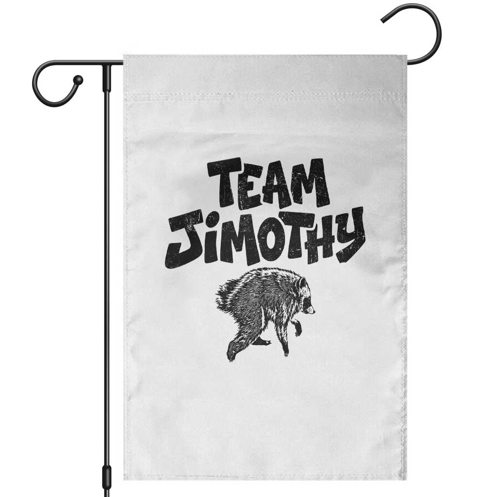 Vintage Team Jimothy the Raccoon Fan Club Garden Flag Viral Seattle Trash Panda Lover Supporter