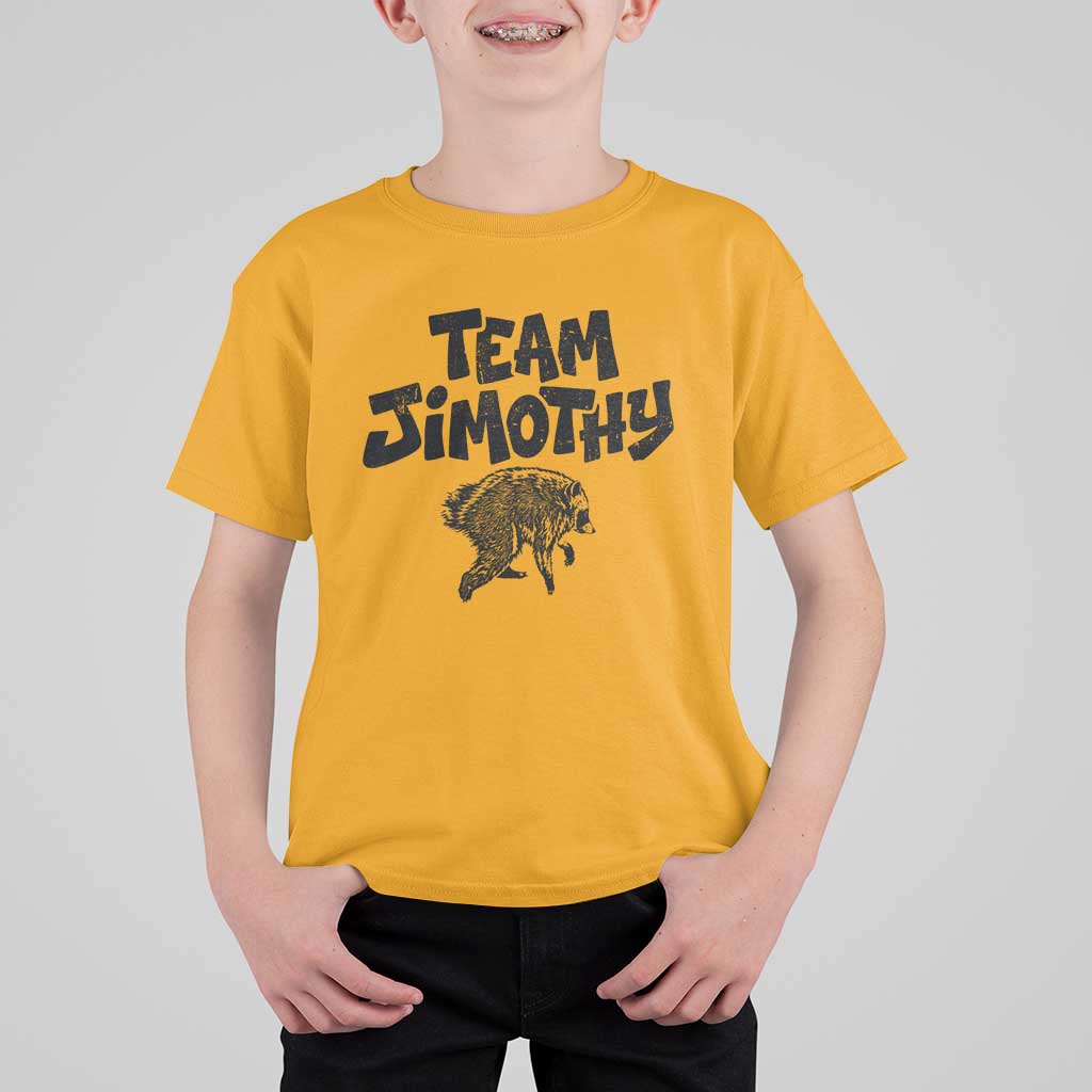 Vintage Team Jimothy the Raccoon Fan Club T Shirt For Kid Viral Seattle Trash Panda Lover Supporter