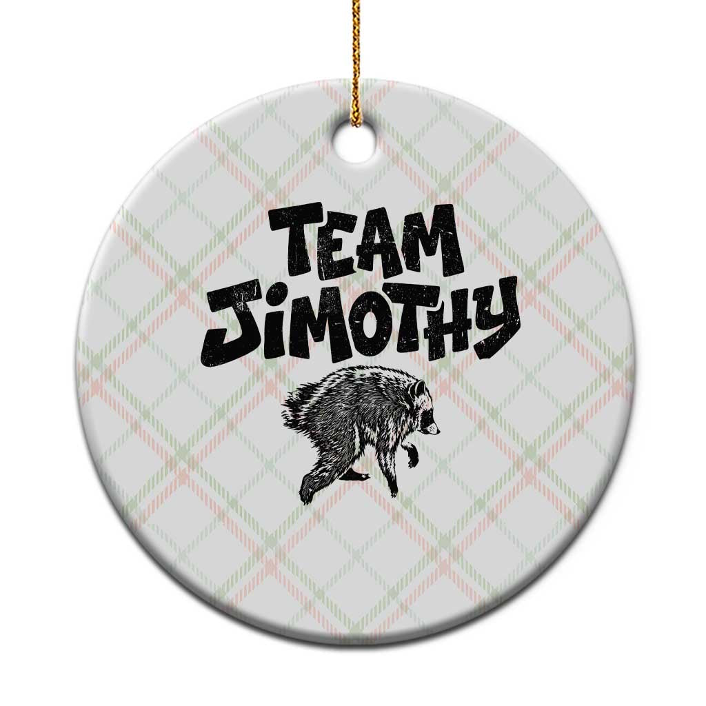 Vintage Team Jimothy the Raccoon Fan Club Ceramic Ornament Viral Seattle Trash Panda Lover Supporter