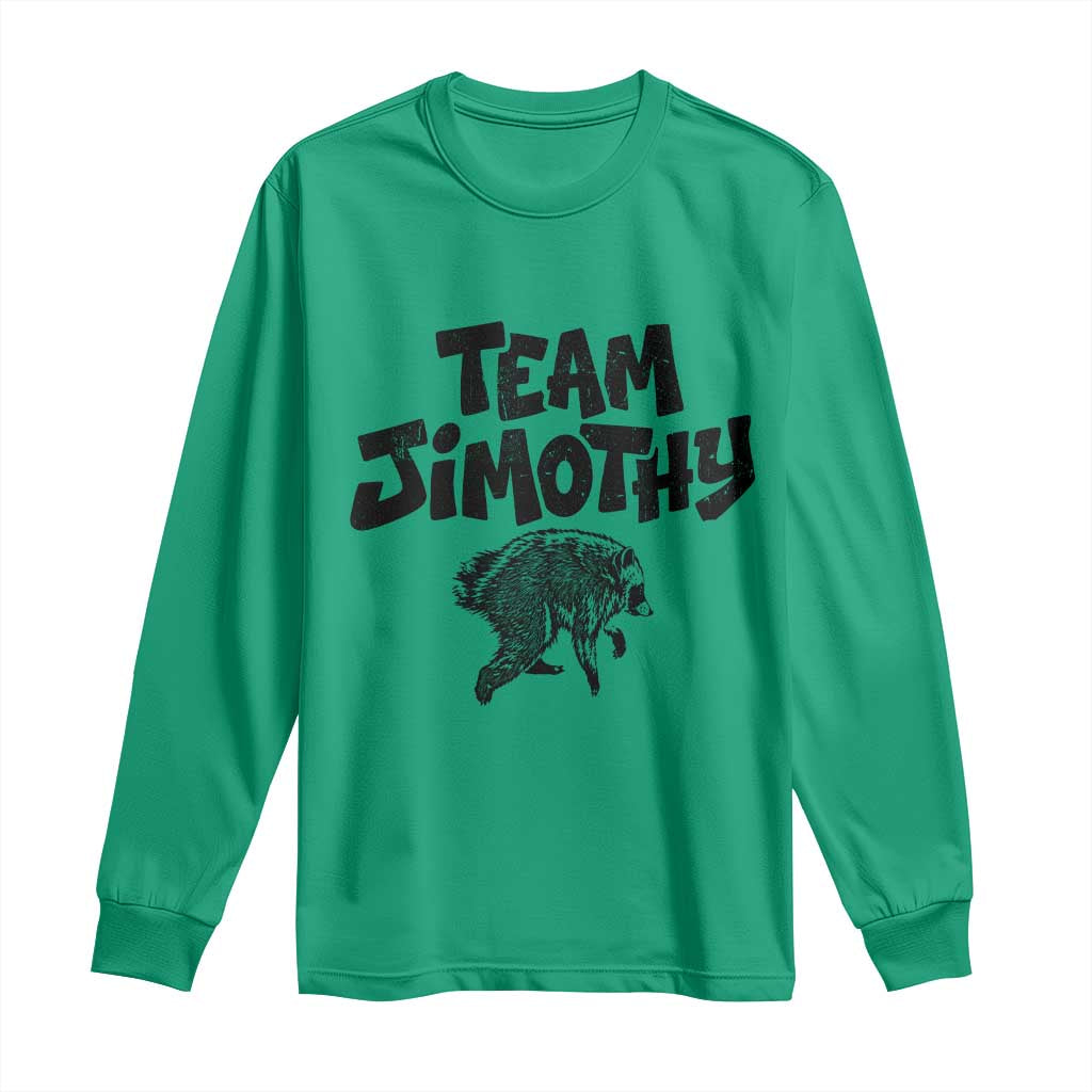 Vintage Team Jimothy the Raccoon Fan Club Long Sleeve Shirt Viral Seattle Trash Panda Lover Supporter