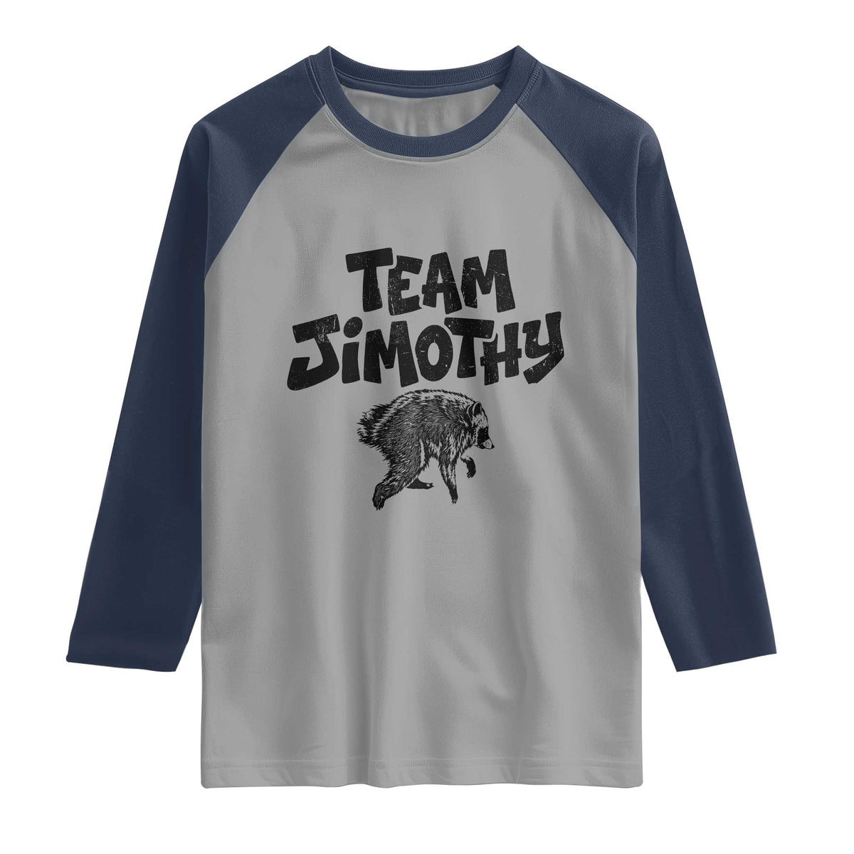 Vintage Team Jimothy the Raccoon Fan Club Raglan Shirt Viral Seattle Trash Panda Lover Supporter