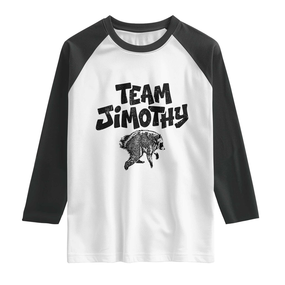 Vintage Team Jimothy the Raccoon Fan Club Raglan Shirt Viral Seattle Trash Panda Lover Supporter