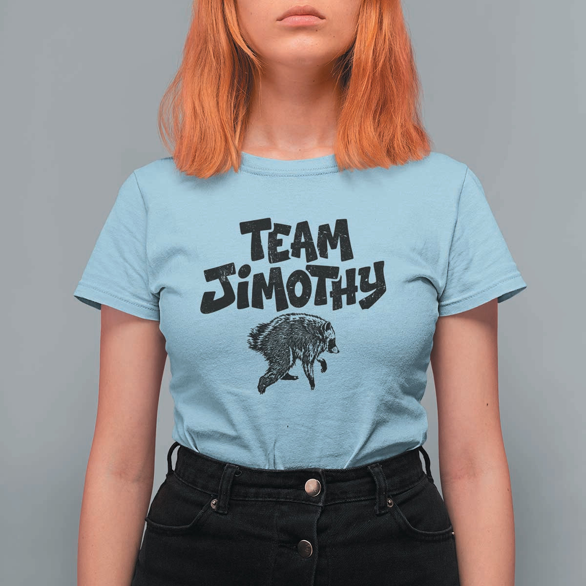Vintage Team Jimothy the Raccoon Fan Club T Shirt For Women Viral Seattle Trash Panda Lover Supporter