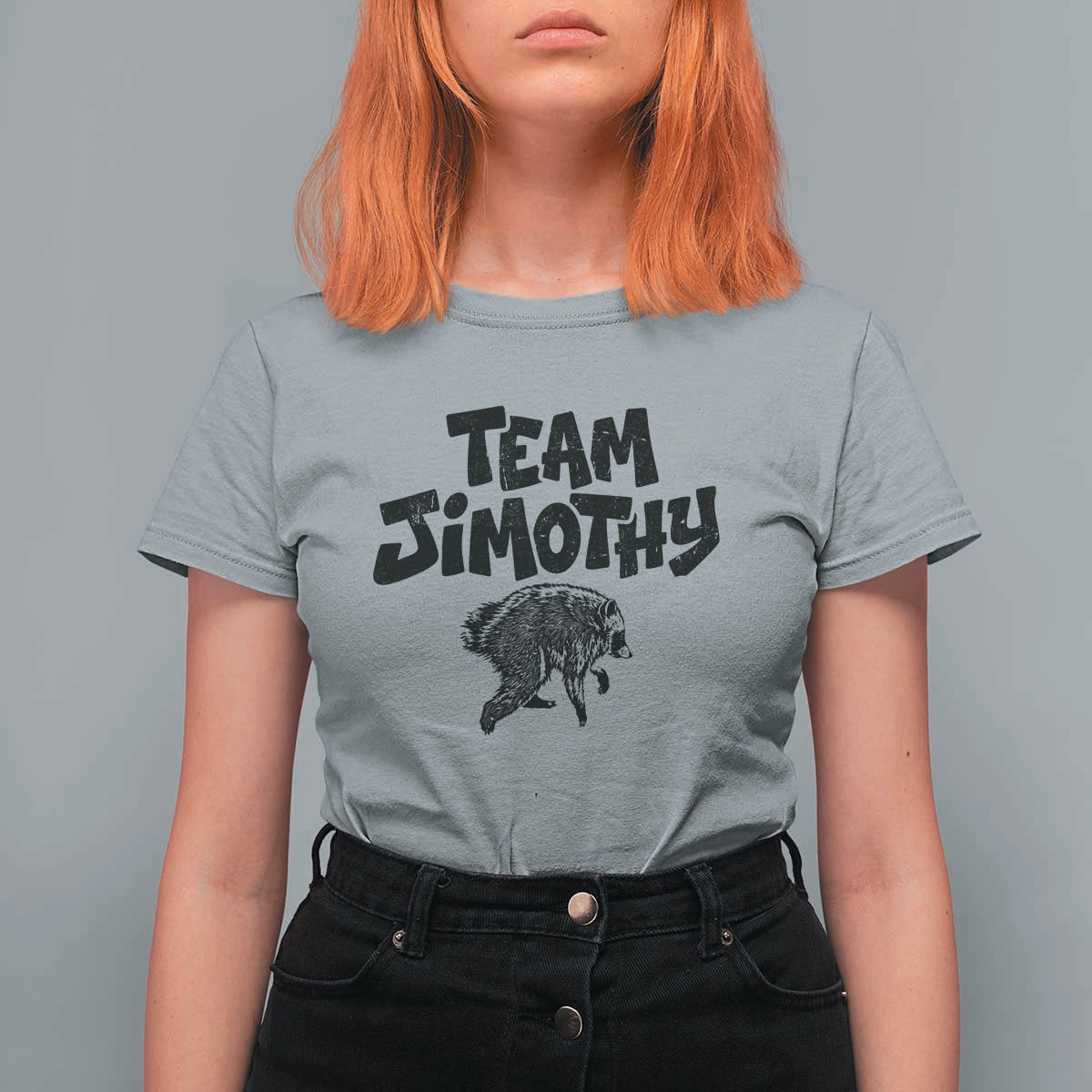 Vintage Team Jimothy the Raccoon Fan Club T Shirt For Women Viral Seattle Trash Panda Lover Supporter