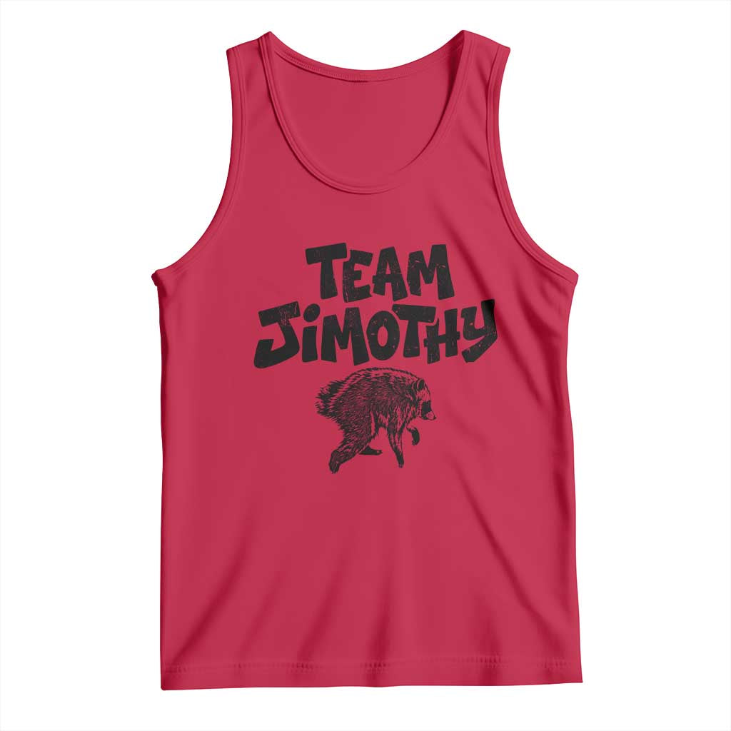 Vintage Team Jimothy the Raccoon Fan Club Tank Top Viral Seattle Trash Panda Lover Supporter