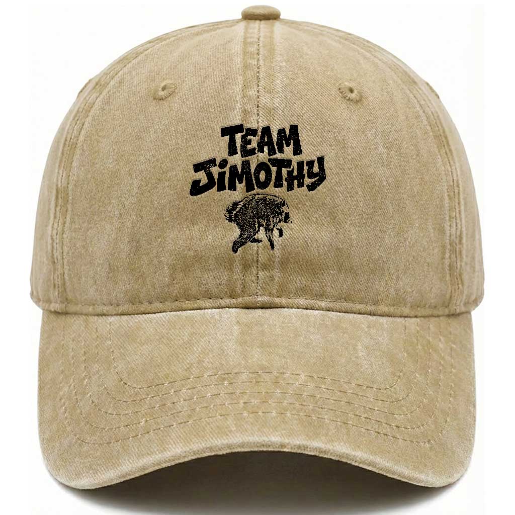 Vintage Team Jimothy the Raccoon Fan Club Washed Cotton Baseball Cap Viral Seattle Trash Panda Lover Supporter