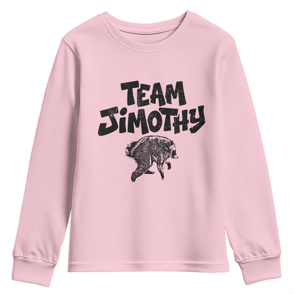 Vintage Team Jimothy the Raccoon Fan Club Youth Sweatshirt Viral Seattle Trash Panda Lover Supporter