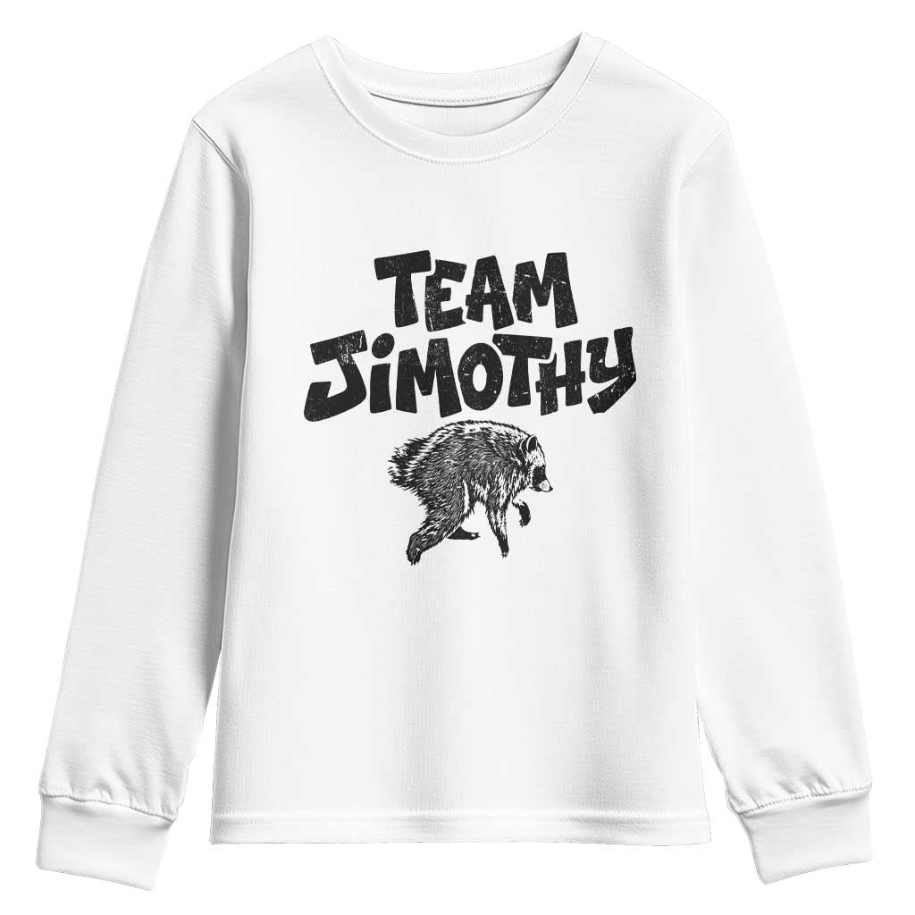 Vintage Team Jimothy the Raccoon Fan Club Youth Sweatshirt Viral Seattle Trash Panda Lover Supporter