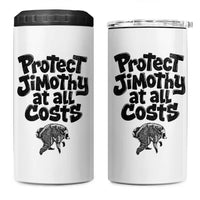 Protect Jimothy At All Costs Viral Seattle Raccoon 4 in 1 Can Cooler Tumbler Trash Panda Legend Lover Supporter