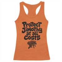 Protect Jimothy At All Costs Viral Seattle Raccoon Racerback Tank Top Trash Panda Legend Lover Supporter