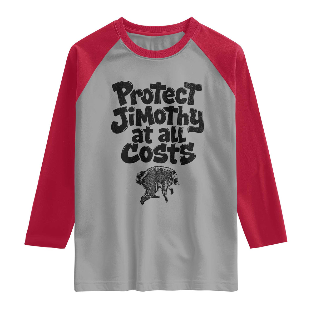 Protect Jimothy At All Costs Viral Seattle Raccoon Raglan Shirt Trash Panda Legend Lover Supporter