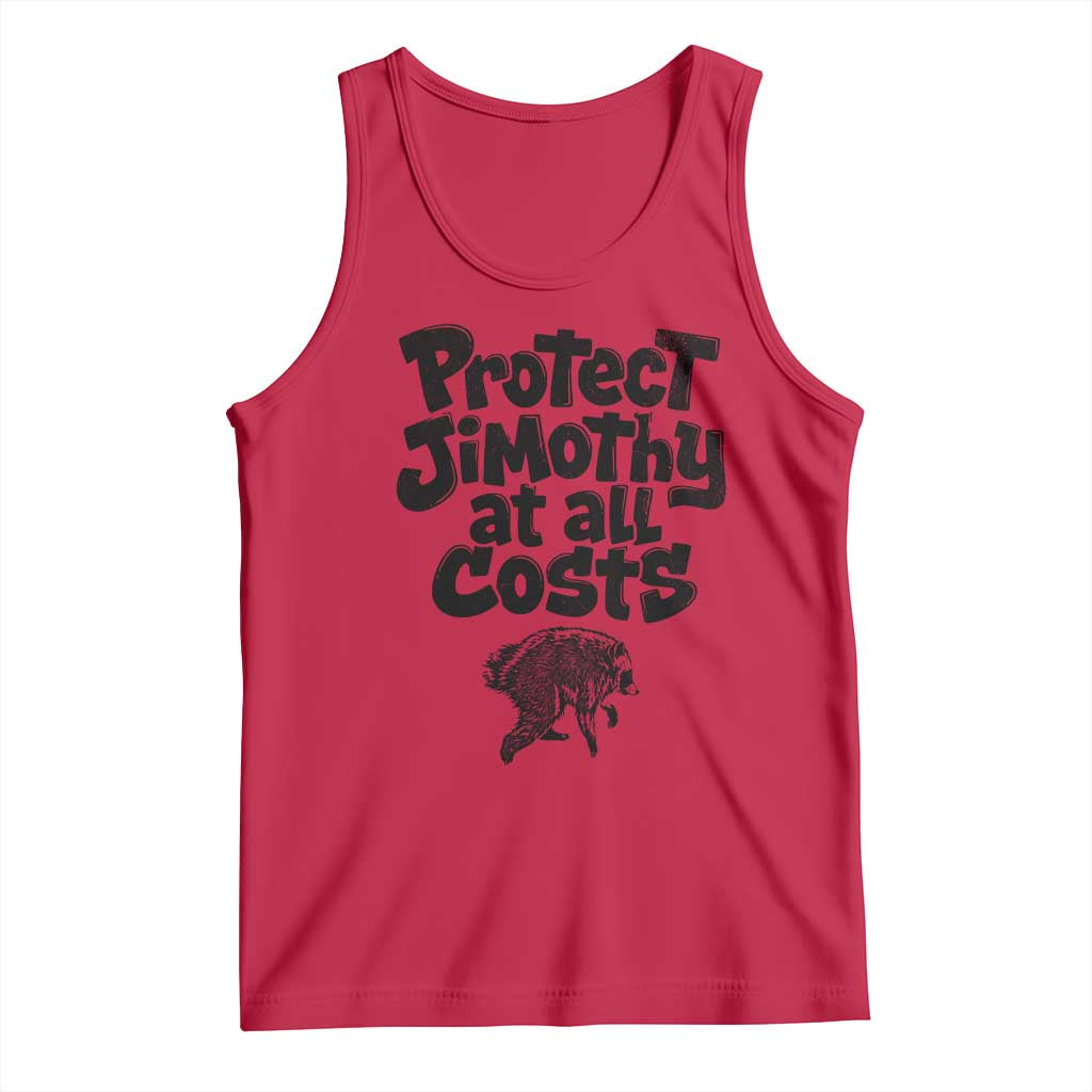 Protect Jimothy At All Costs Viral Seattle Raccoon Tank Top Trash Panda Legend Lover Supporter