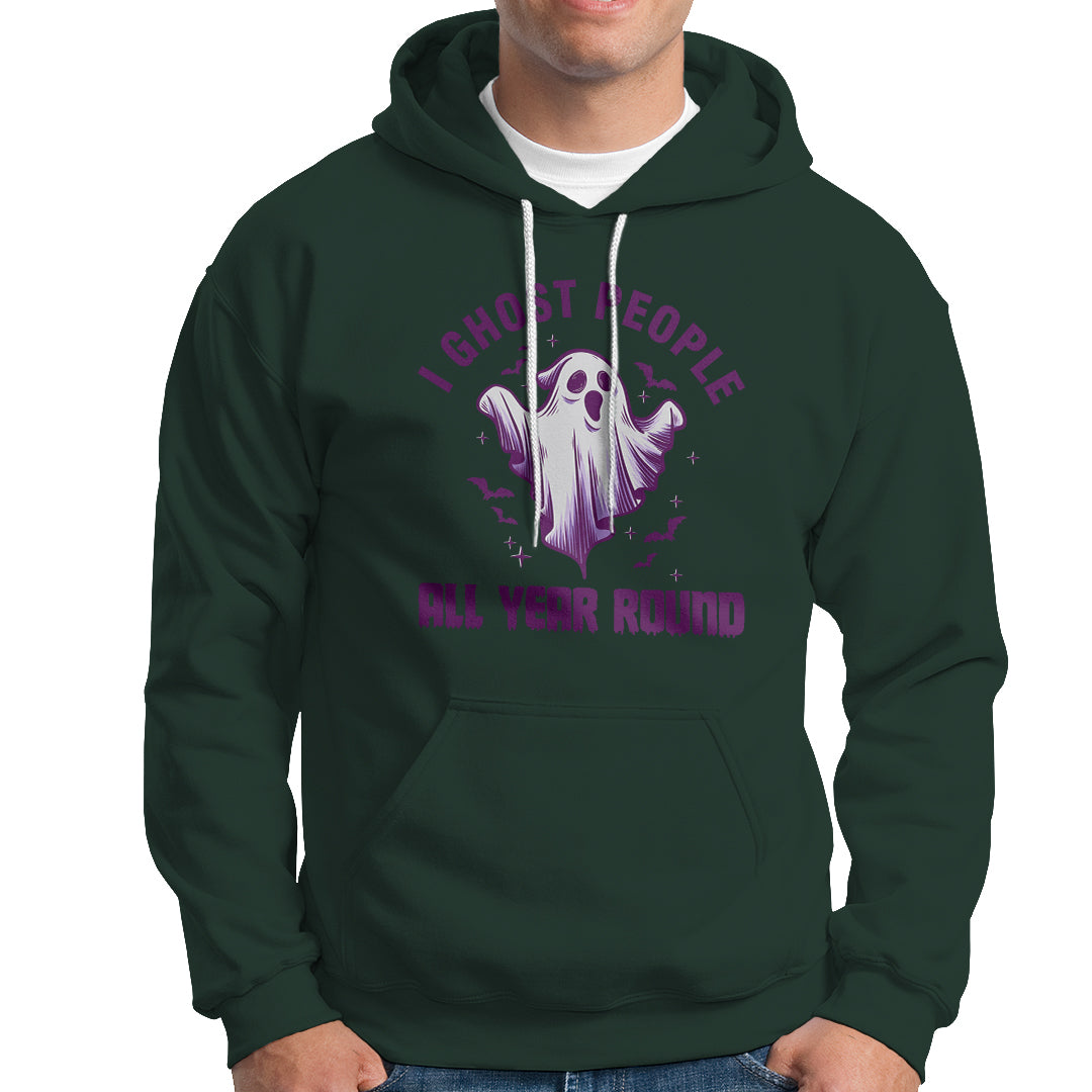 Funny Boo Sheet Hoodie I Ghost People All Year Round Spooky Ghost Halloween Costume - Wonder Print Shop