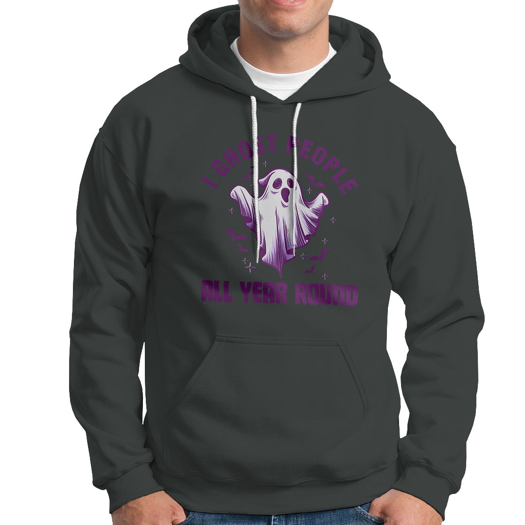 Funny Boo Sheet Hoodie I Ghost People All Year Round Spooky Ghost Halloween Costume - Wonder Print Shop
