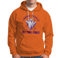 Funny Boo Sheet Hoodie I Ghost People All Year Round Spooky Ghost Halloween Costume - Wonder Print Shop