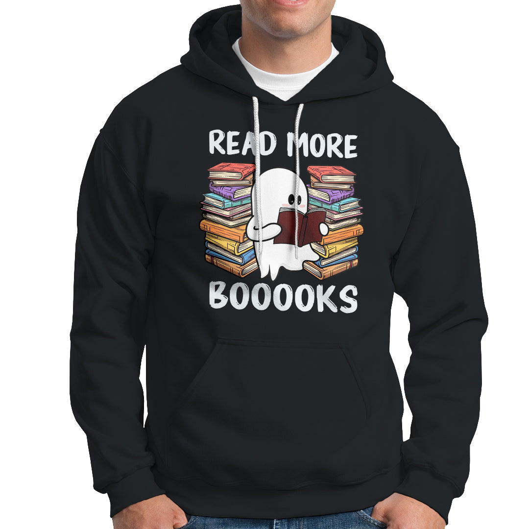 Halloween Reading Hoodie Read More Books Cute Ghost Boo Sheet - Wonder Print Shop