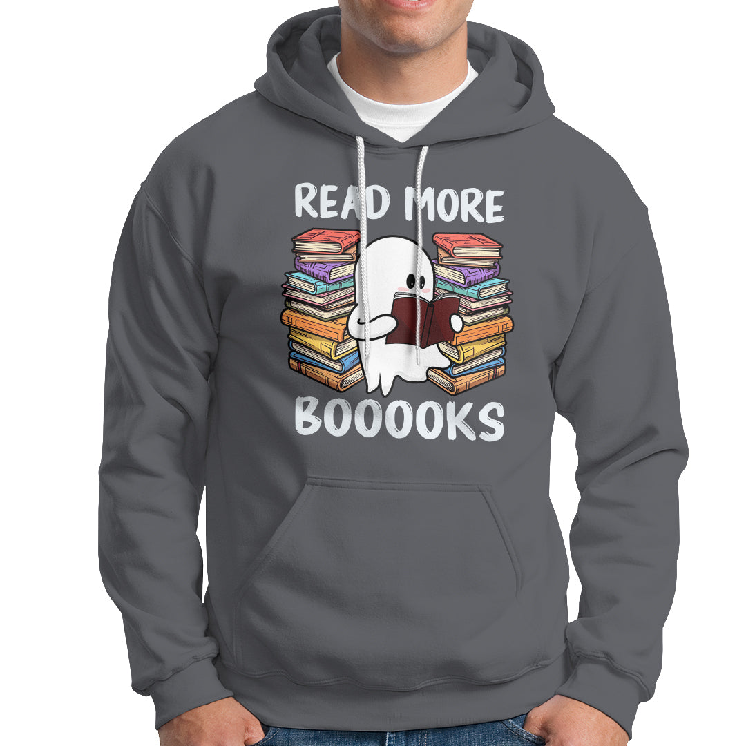 Halloween Reading Hoodie Read More Books Cute Ghost Boo Sheet - Wonder Print Shop