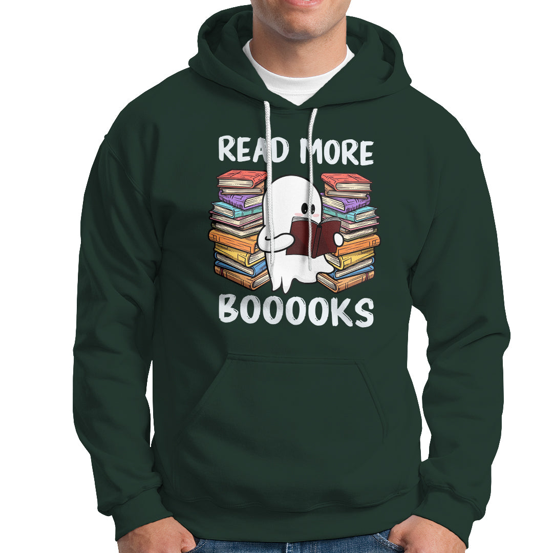 Halloween Reading Hoodie Read More Books Cute Ghost Boo Sheet - Wonder Print Shop