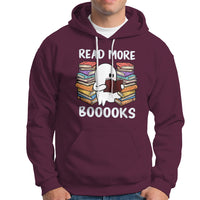 Halloween Reading Hoodie Read More Books Cute Ghost Boo Sheet - Wonder Print Shop