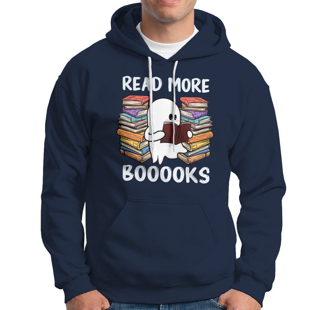 Halloween Reading Hoodie Read More Books Cute Ghost Boo Sheet - Wonder Print Shop