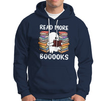 Halloween Reading Hoodie Read More Books Cute Ghost Boo Sheet - Wonder Print Shop