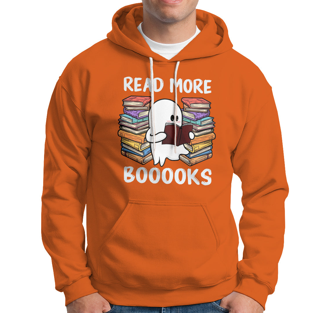 Halloween Reading Hoodie Read More Books Cute Ghost Boo Sheet - Wonder Print Shop