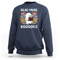 Halloween Reading Sweatshirt Read More Books Cute Ghost Boo Sheet - Wonder Print Shop