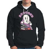 Halloween Reading Hoodie Booooks Cute Ghost Boo Sheet - Wonder Print Shop