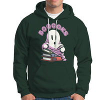 Halloween Reading Hoodie Booooks Cute Ghost Boo Sheet - Wonder Print Shop