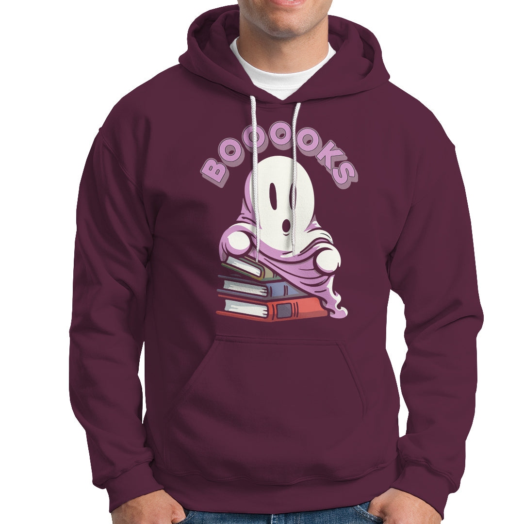 Halloween Reading Hoodie Booooks Cute Ghost Boo Sheet - Wonder Print Shop