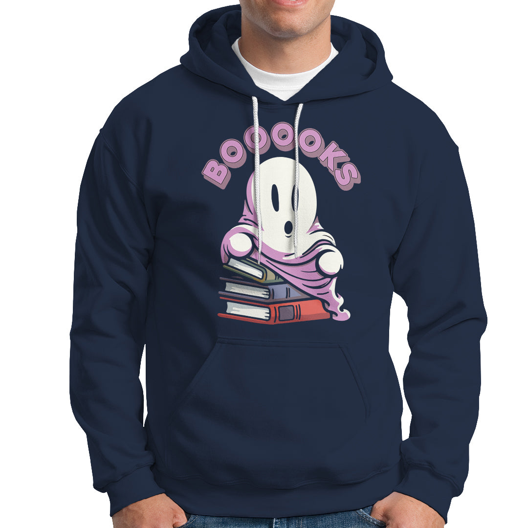 Halloween Reading Hoodie Booooks Cute Ghost Boo Sheet - Wonder Print Shop