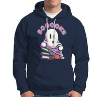 Halloween Reading Hoodie Booooks Cute Ghost Boo Sheet - Wonder Print Shop