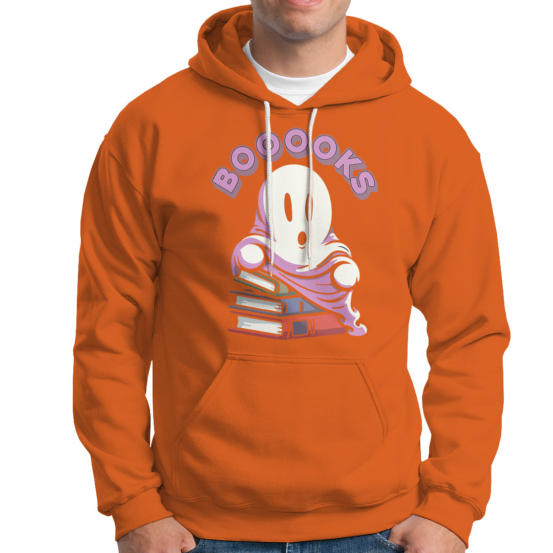 Halloween Reading Hoodie Booooks Cute Ghost Boo Sheet - Wonder Print Shop