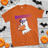 Halloween Reading T Shirt Booooks Cute Ghost Nerd Boo Sheet - Wonder Print Shop