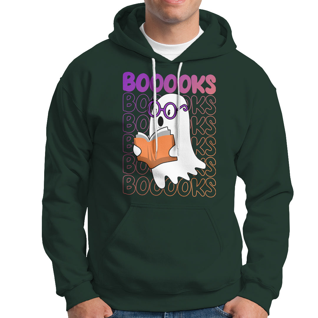 Halloween Reading Hoodie Booooks Cute Ghost Nerd Boo Sheet - Wonder Print Shop