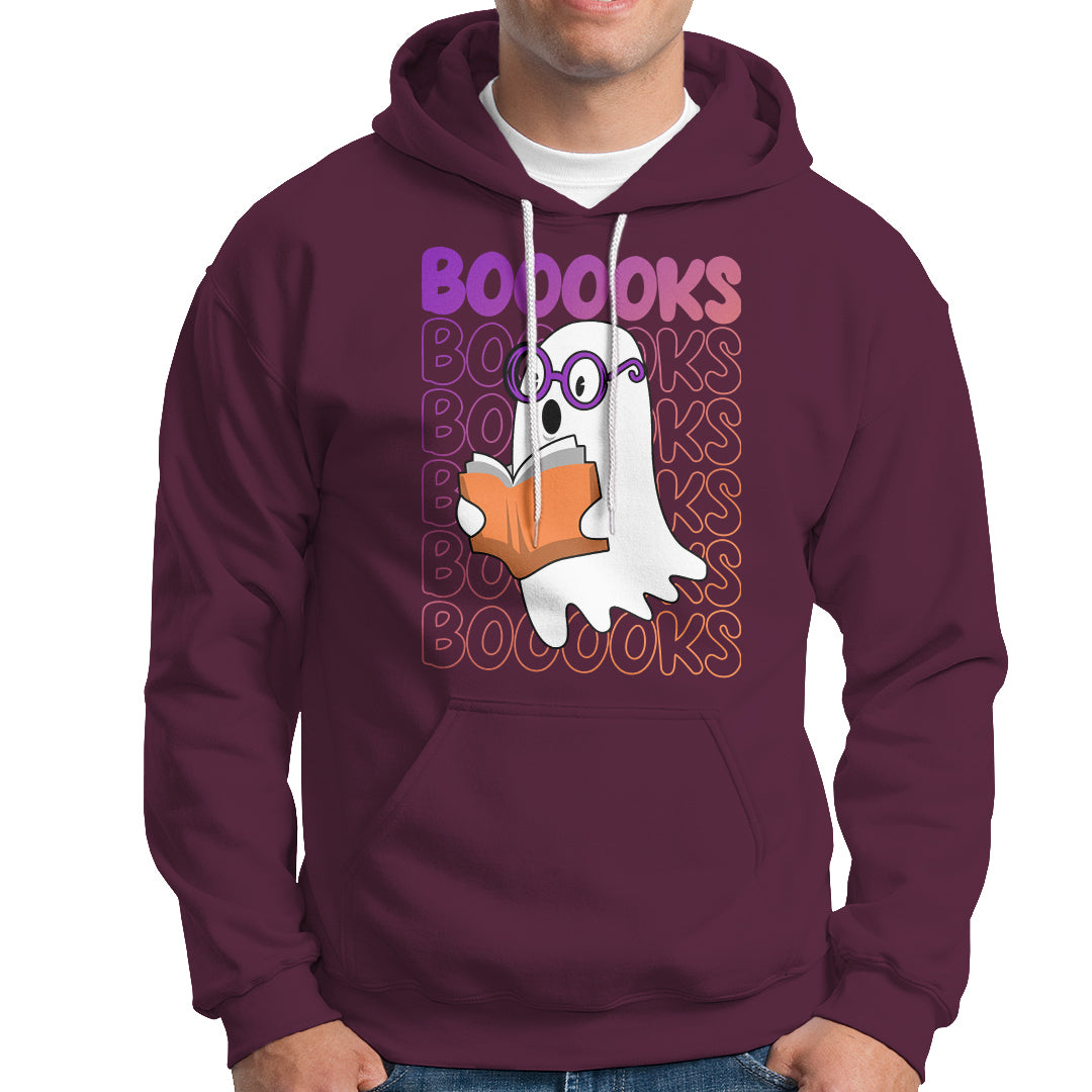 Halloween Reading Hoodie Booooks Cute Ghost Nerd Boo Sheet - Wonder Print Shop