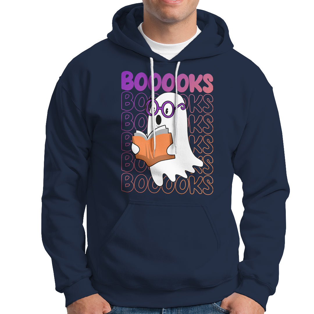 Halloween Reading Hoodie Booooks Cute Ghost Nerd Boo Sheet - Wonder Print Shop