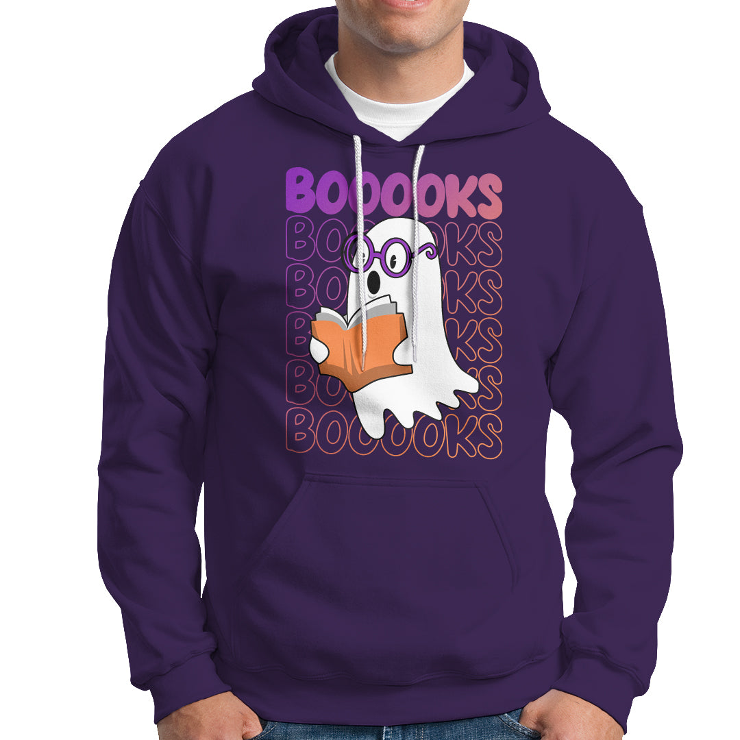 Halloween Reading Hoodie Booooks Cute Ghost Nerd Boo Sheet - Wonder Print Shop