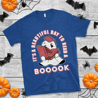 Halloween Reading T Shirt It's A Beautiful Day To Read A Book Cute Ghost Boo Sheet - Wonder Print Shop