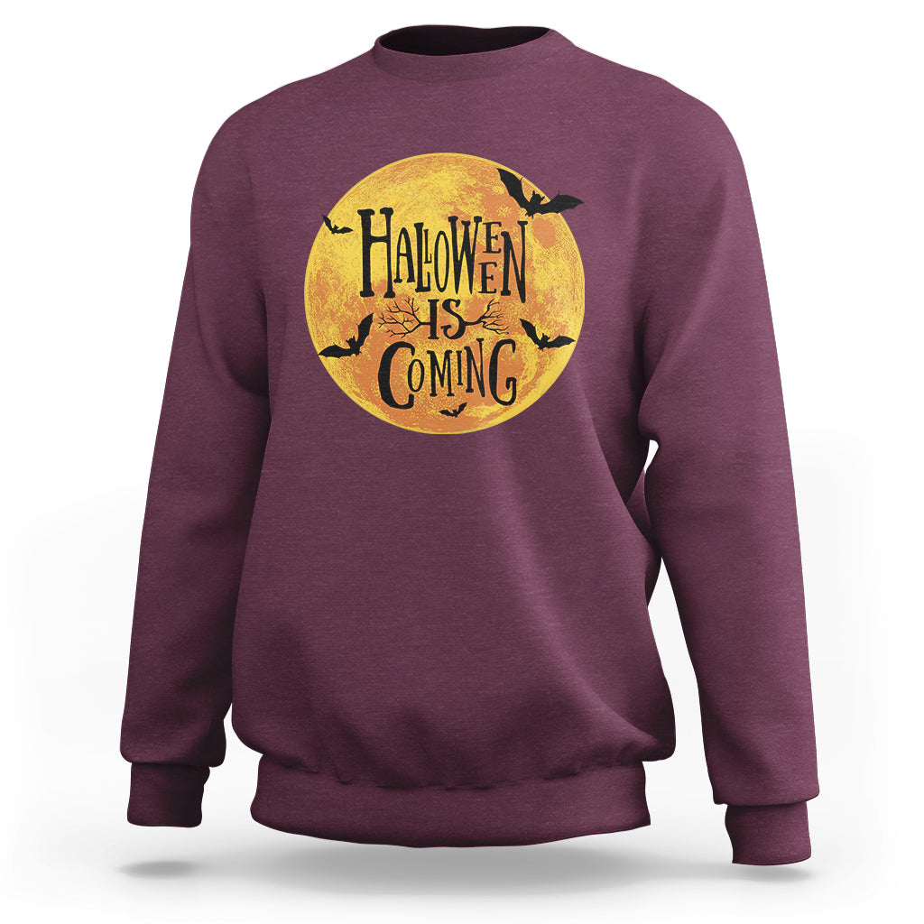 Halloween Season Sweatshirt Spooky Season Is Coming Scary Night - Wonder Print Shop