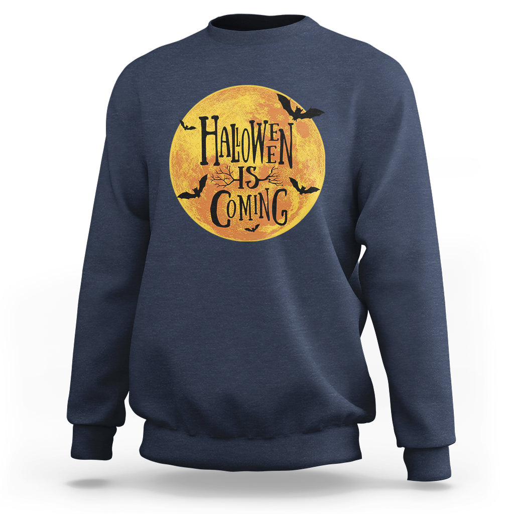Halloween Season Sweatshirt Spooky Season Is Coming Scary Night - Wonder Print Shop