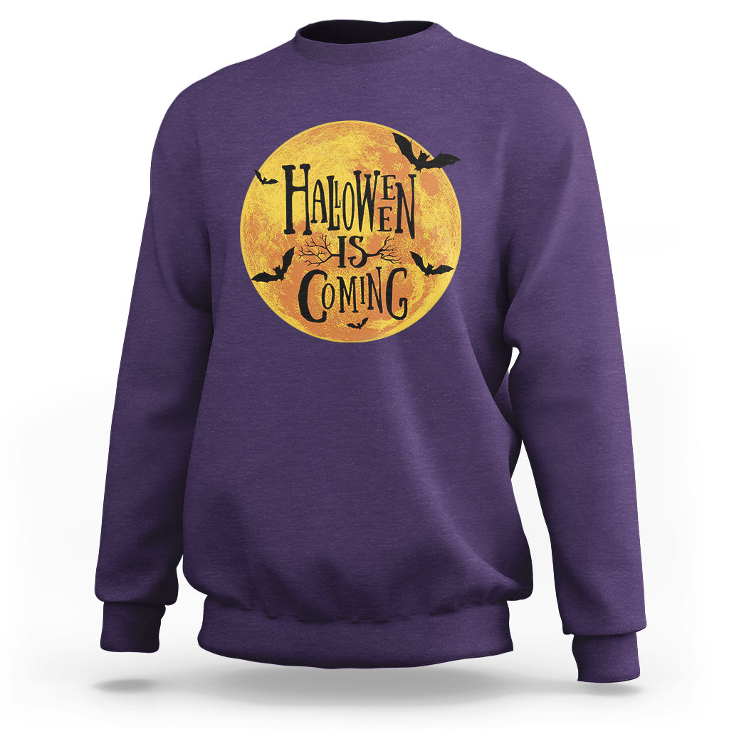 Halloween Season Sweatshirt Spooky Season Is Coming Scary Night - Wonder Print Shop