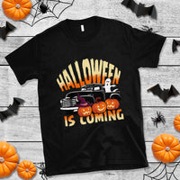 Halloween Season T Shirt Spooky Season Is Coming Scary Pumpkin Car - Wonder Print Shop