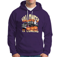Halloween Season Hoodie Spooky Season Is Coming Scary Pumpkin Car - Wonder Print Shop