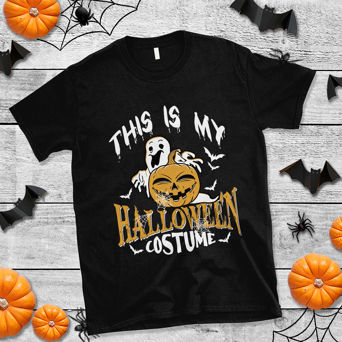Scary Pumpkin T Shirt This Is My Halloween Costume Boo Sheet - Wonder Print Shop